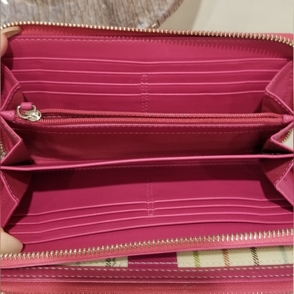 COACH Vintage Tattersall Heritage Plaid Full Zip Wallet. LIKE NEW! - Picture 7 of 7
